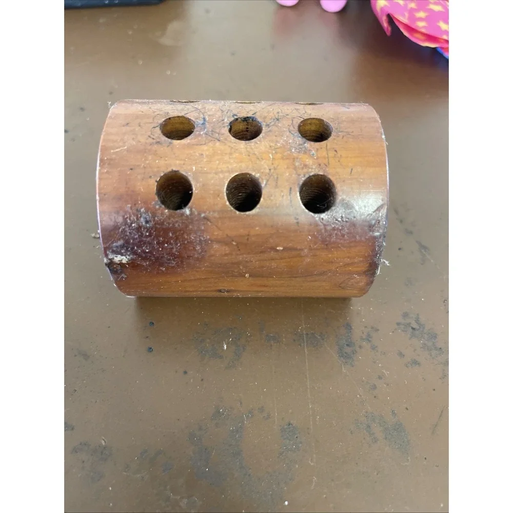 Vintage Collectible Souvenir Wood Pen & Pencil Holder‎ Boys Town Nebraska